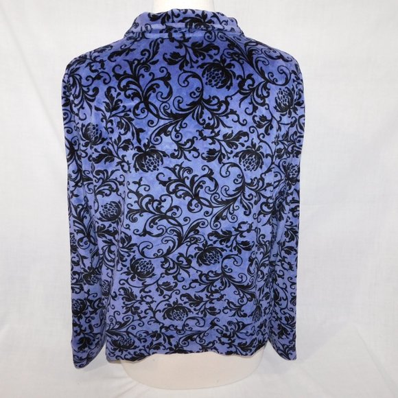 Northern Reflection Womens L Purple Black Velour Full Zip Track jacket - Picture 8 of 10